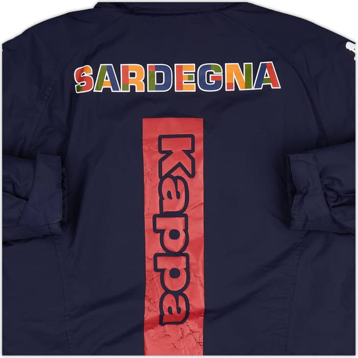 2013-14 Cagliari Kappa Hooded Bench Coat - 7/10 - (M)