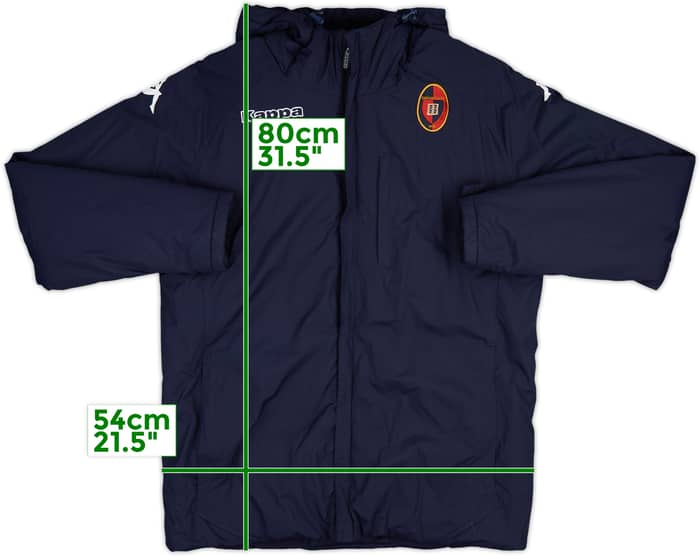 2013-14 Cagliari Kappa Hooded Bench Coat - 7/10 - (M)