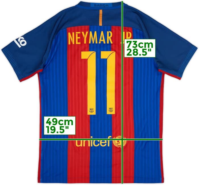 2016-17 Barcelona Authentic Home Shirt Neymar Jr #11 - 10/10 - (M)