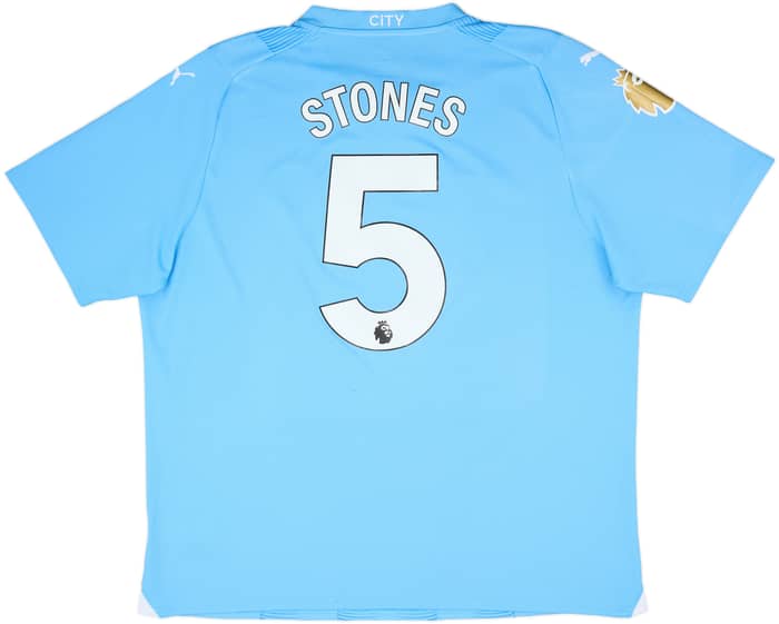 2023-24 Manchester City Home Shirt Stones #5 - 8/10 - (XXL)