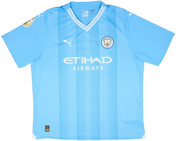 2023-24 Manchester City Home Shirt Stones #5 - 8/10 - (XXL)