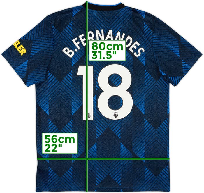 2021-22 Manchester United Third Shirt B.Fernandes #18 - 7/10 - (L)