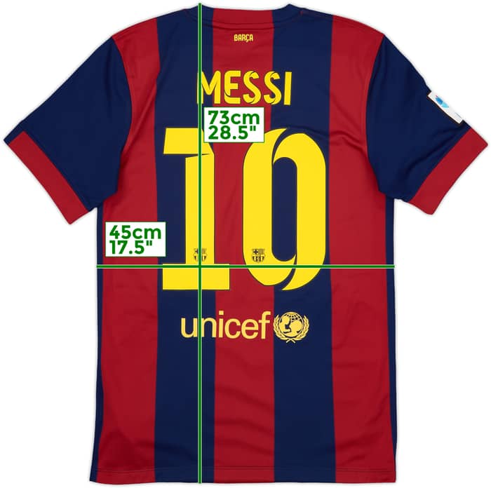 2014-15 Barcelona Home Shirt Messi #10 - 9/10 - (S)