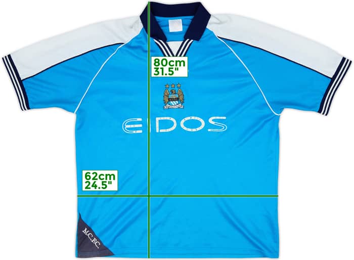 1999-01 Manchester City Home Shirt - 4/10 - (XXL)