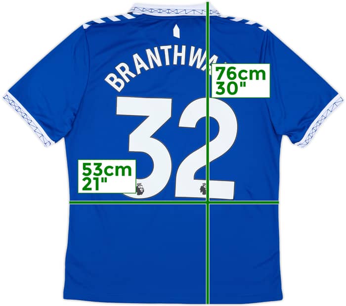 2023-24 Everton Home Shirt Branthwaite #32 - 8/10 - (L)