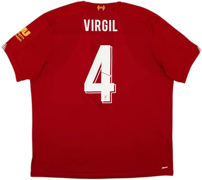 2019-20 Liverpool Home Shirt Virgil #4 - 8/10 - (XXL)