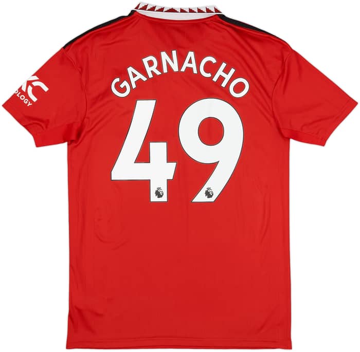 2022-23 Manchester United Home Shirt Garnacho #49 - 8/10 - (M)