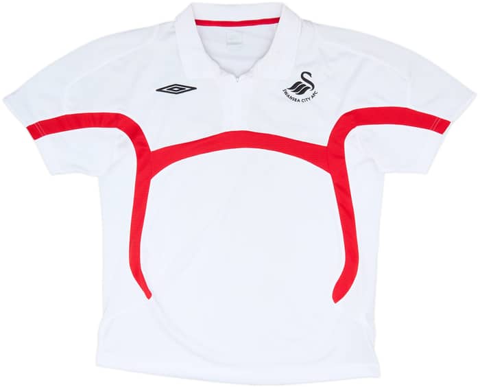 2008-09 Swansea Umbro 1/4 Zip Polo Shirt - 7/10 - (L)