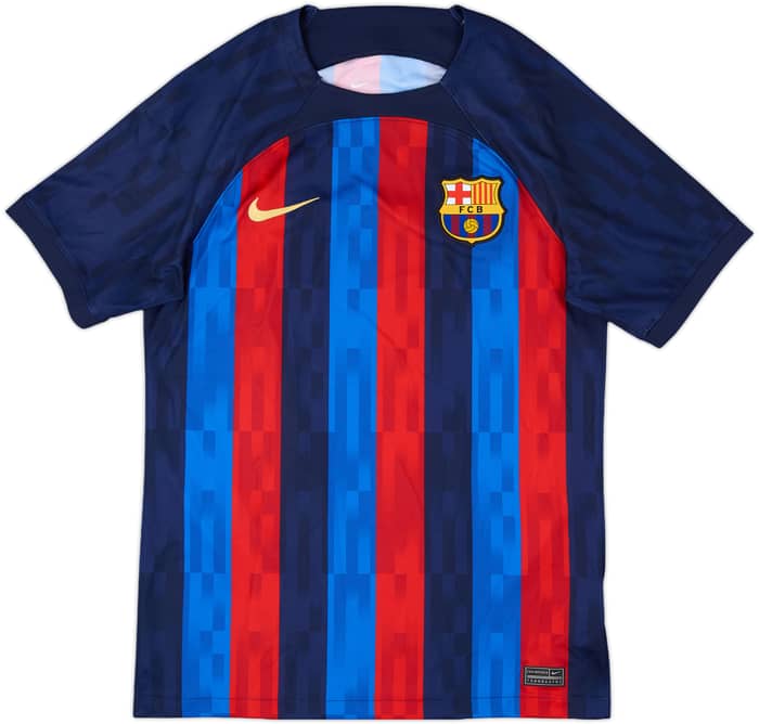 2022-23 Barcelona Home Shirt Lewandowski #9 - 9/10 - (S)