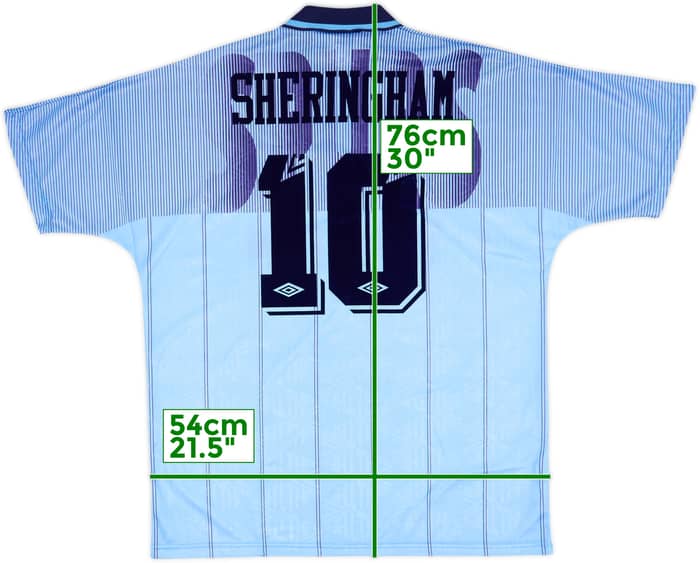 1991-94 Tottenham Third Shirt Sheringham #10 (XL)