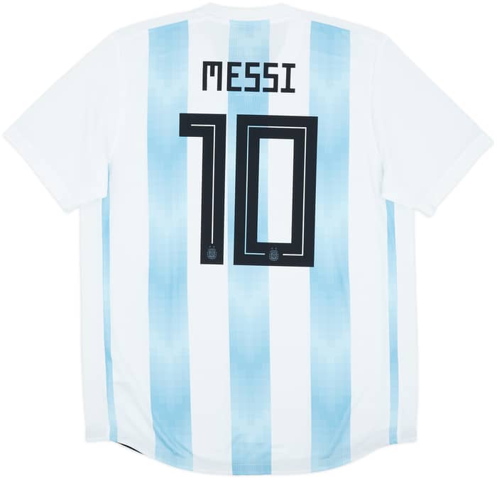 2018-19 Argentina Authentic Home Shirt Messi #10 (XL)