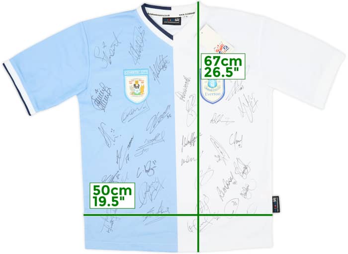 2000s Coventry Everton Half and Half Signed Shirt (S)