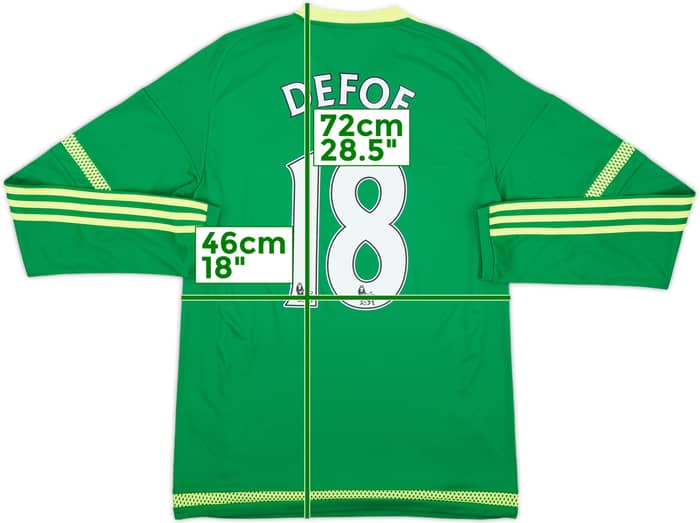 2015-16 Sunderland Away L/S Shirt Defoe #18 (S)