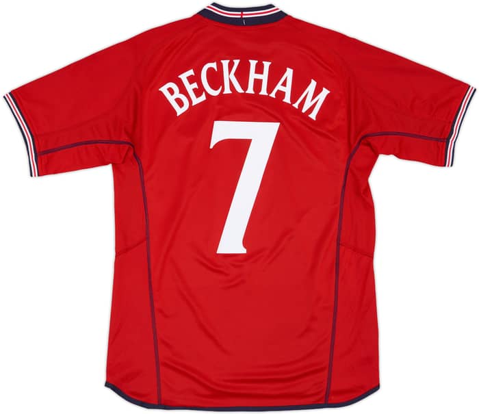 2002-04 England Away Shirt Beckham #7 (M)