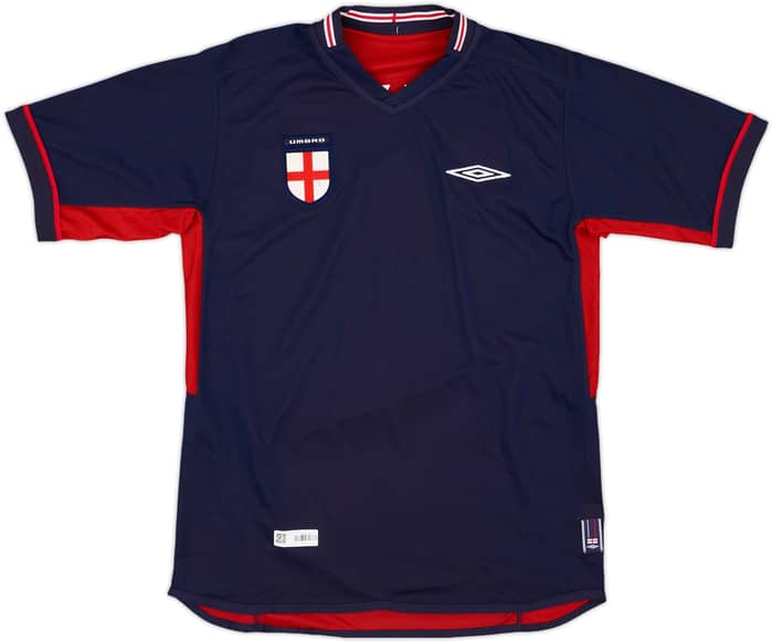 2002-04 England Away Shirt Beckham #7 (M)