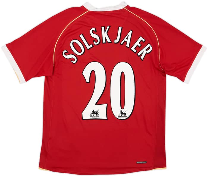 2006-07 Manchester United Home Shirt Solskjaer #20 (M)