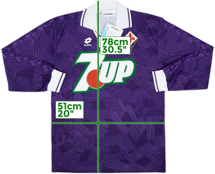1992-93 Fiorentina Player Issue Home L/S Shirt (M)