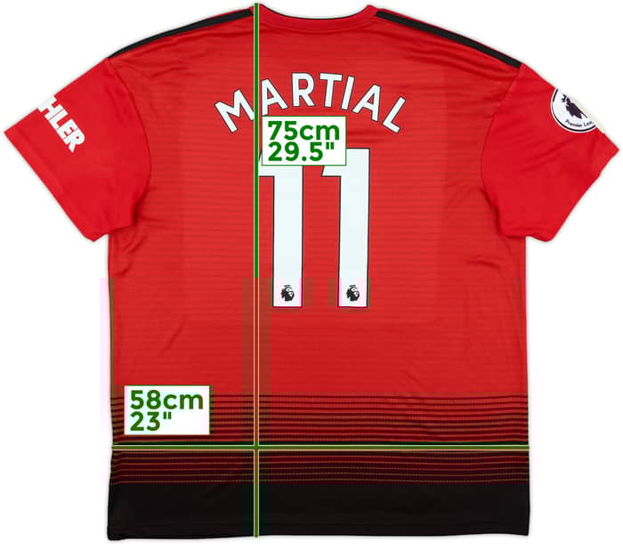 2018-19 Manchester United Home Shirt Martial #11 (XL)