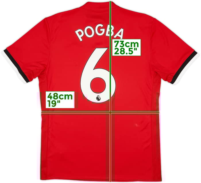 2017-18 Manchester United Home Shirt Pogba #6 (M)