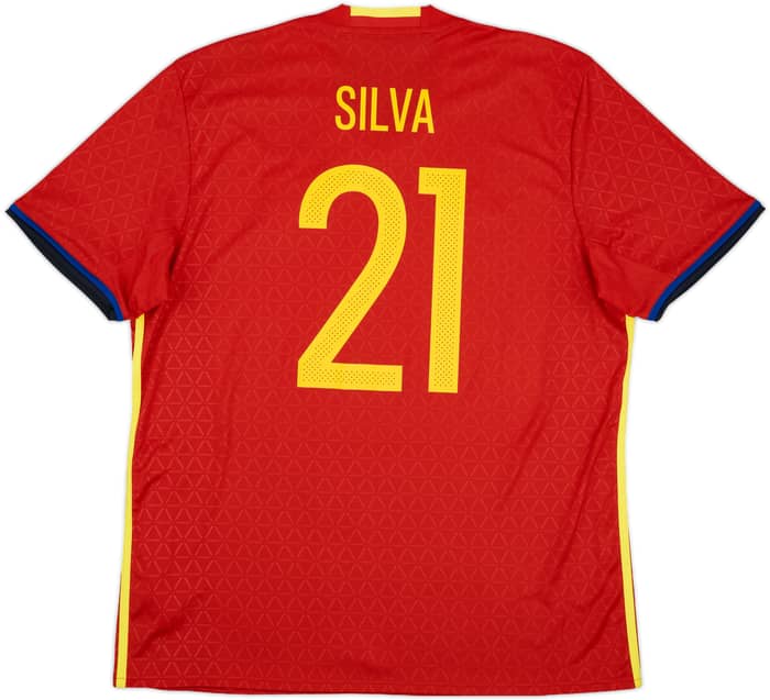 2016-17 Spain Home Shirt Silva #21 (XL)