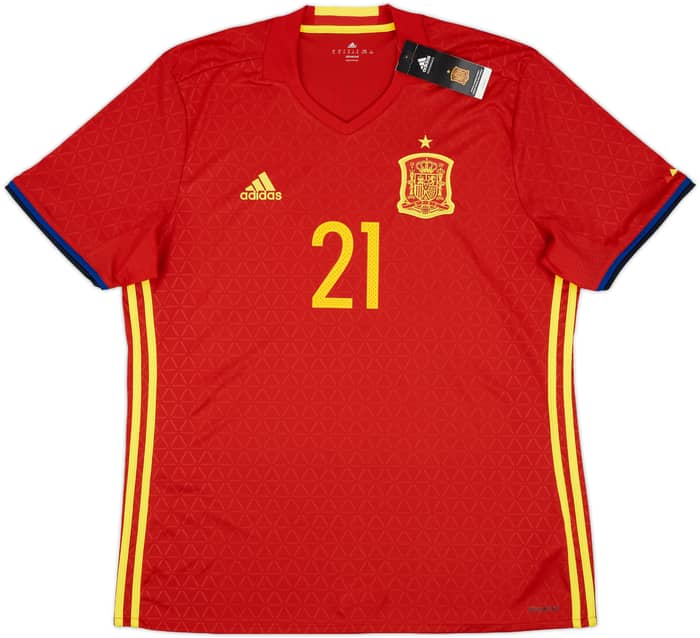 2016-17 Spain Home Shirt Silva #21 (XL)