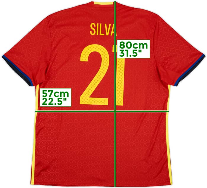 2016-17 Spain Home Shirt Silva #21 (XL)