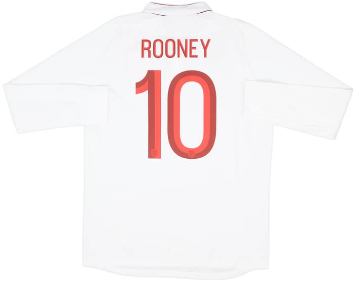 2012-13 England Home L/S Shirt Rooney #10 (L)
