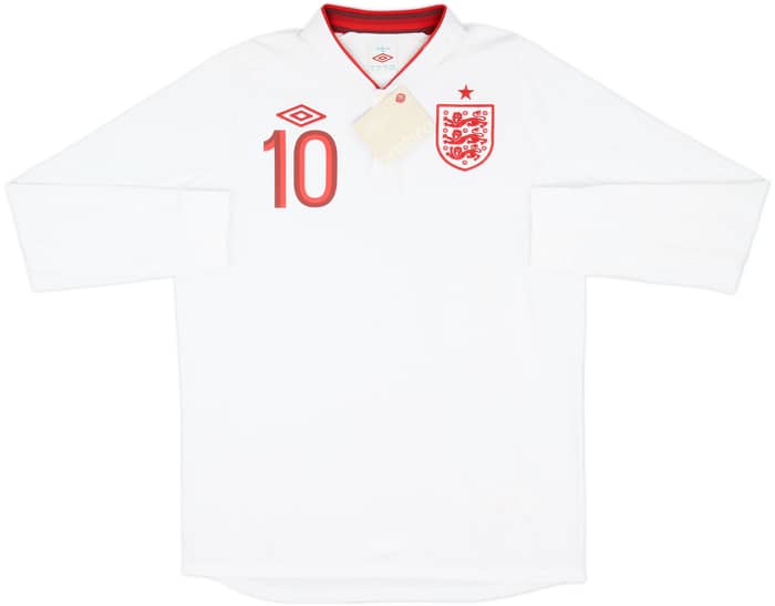 2012-13 England Home L/S Shirt Rooney #10 (L)