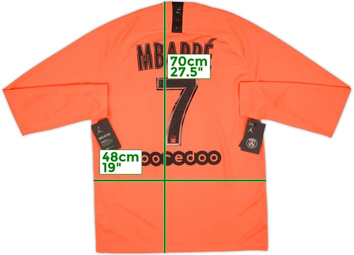 2019-20 Paris Saint-Germain Away L/S Shirt Mbappe #7 (M)