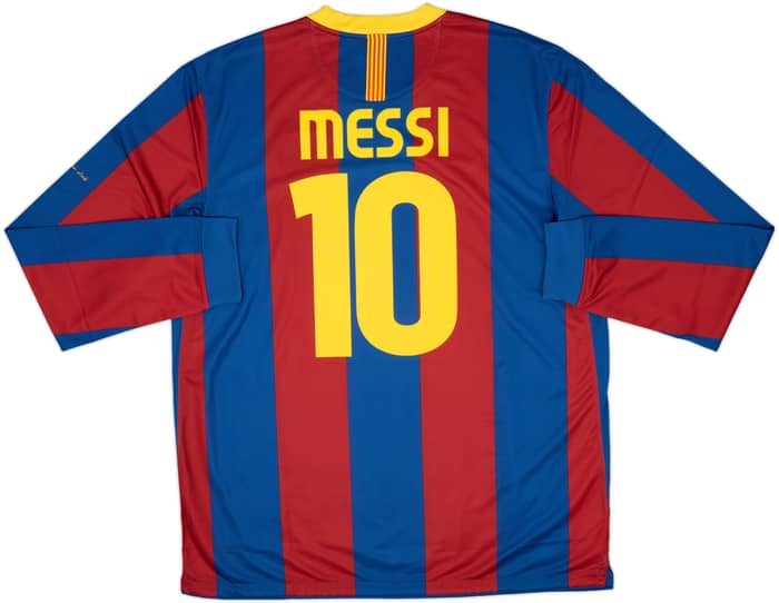 2010-11 Barcelona Player Issue Home L/S Shirt Messi #10 (XL)