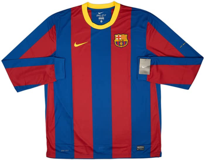 2010-11 Barcelona Player Issue Home L/S Shirt Messi #10 (XL)