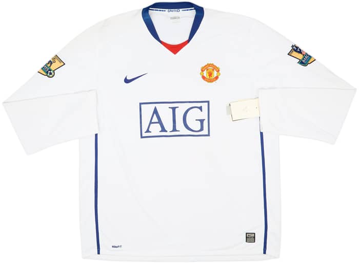 2008-10 Manchester United Away L/S Shirt Vidic #15 (XL)
