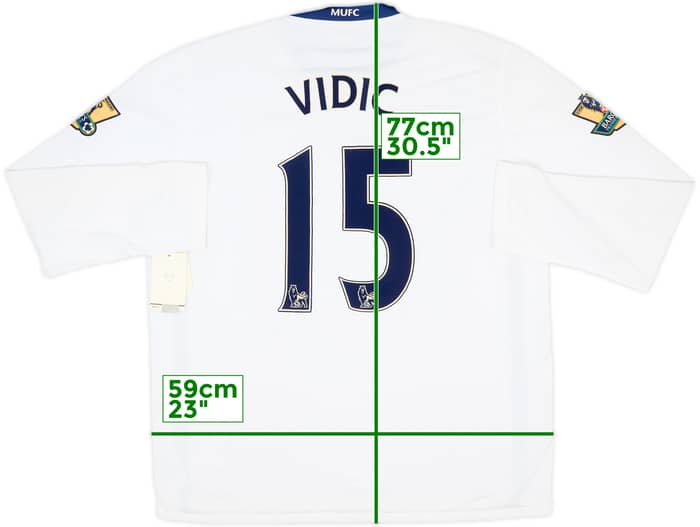 2008-10 Manchester United Away L/S Shirt Vidic #15 (XL)