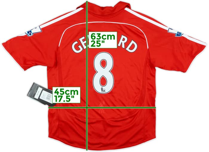 2006-08 Liverpool Home Shirt Gerrard #8 (S.Boys)