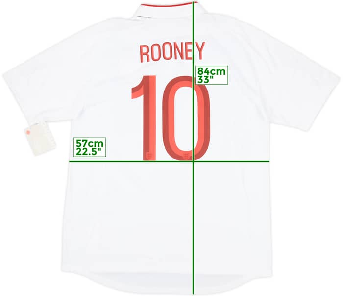 2012-13 England Home Shirt Rooney #10 (XL)