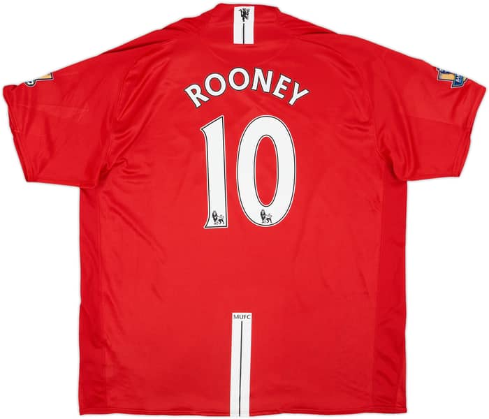 2007-09 Manchester United Home Shirt Rooney #10 (3XL)