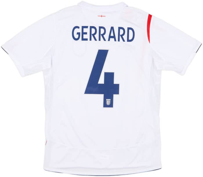 2005-07 England Home Shirt Gerrard #4 (M)