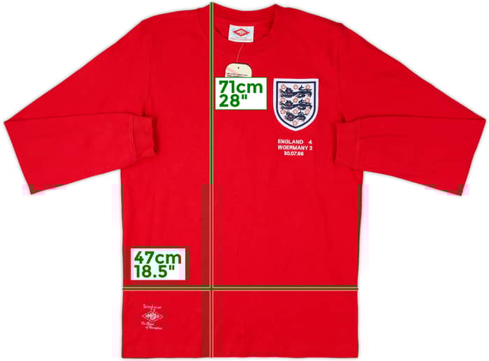 2010 '1966' England Umbro Reissue Away L/S Shirt #66 (M)