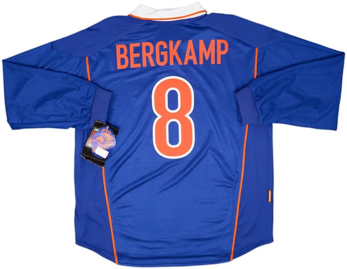 1998-00 Netherlands Player Issue Away L/S Shirt Bergkamp #8 (XL)