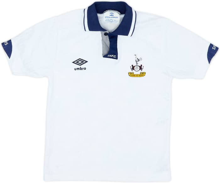 1991-93 Tottenham Home Shirt - 7/10 - (L.Boys)