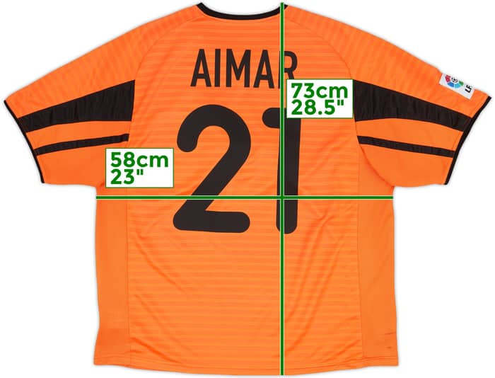2001-02 Valencia Away Shirt Aimar #21 - 6/10 - (XL)