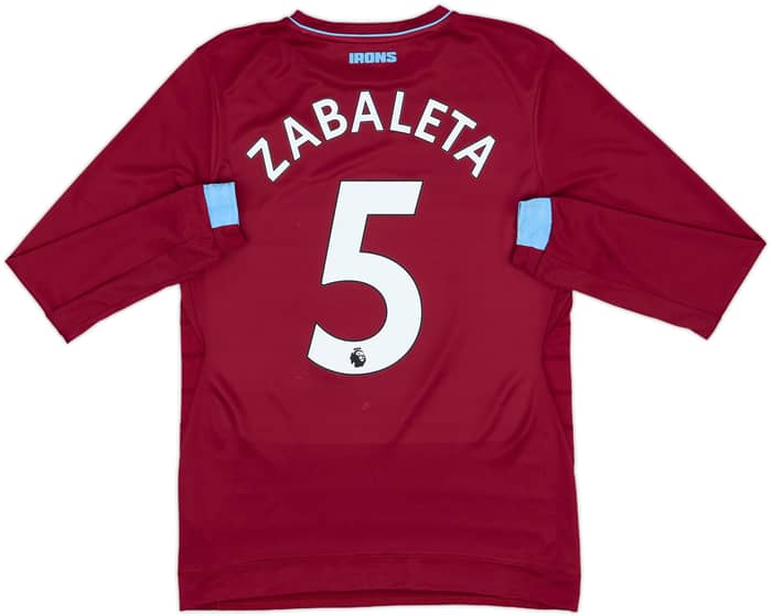 2018-19 West Ham Home L/S Shirt Zabaleta #5 - 7/10 - (S)