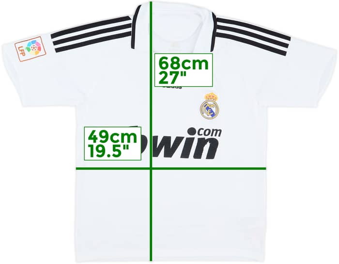 2008-09 Real Madrid Home Shirt - 5/10 - (L.Boys)