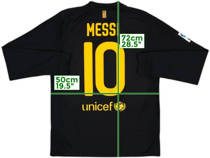 2011-12 Barcelona Away L/S Shirt Messi #10 - 7/10 - (M)
