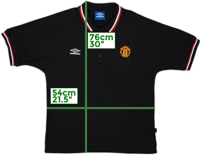 1998-99 Manchester United Umbro Polo Shirt - 9/10 - (M)