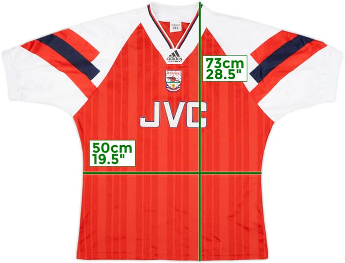 1992-94 Arsenal Home Shirt Wright #8 - 7/10 - (M/L)
