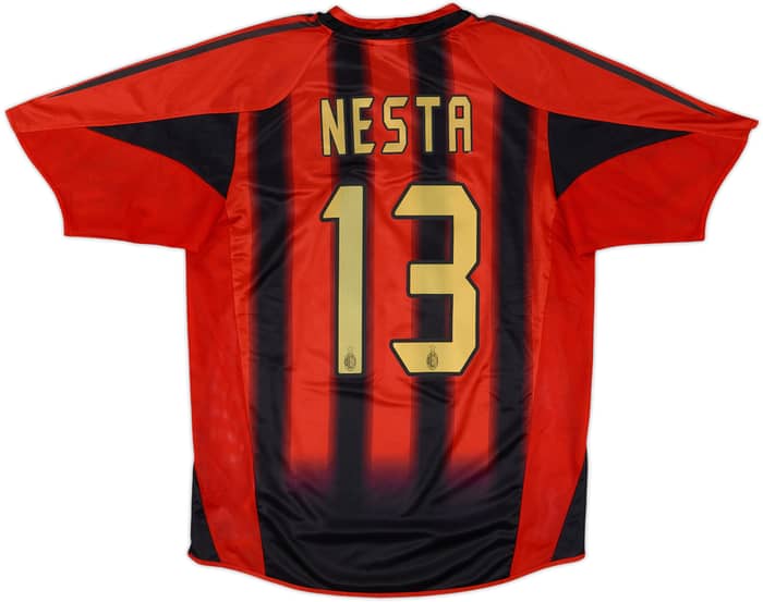 2004-05 AC Milan Home Shirt Nesta #13 - 7/10 - (M)