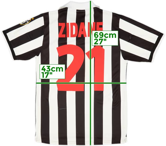 1998-99 Juventus Home Shirt Zidane #21 - 6/10 - (S)