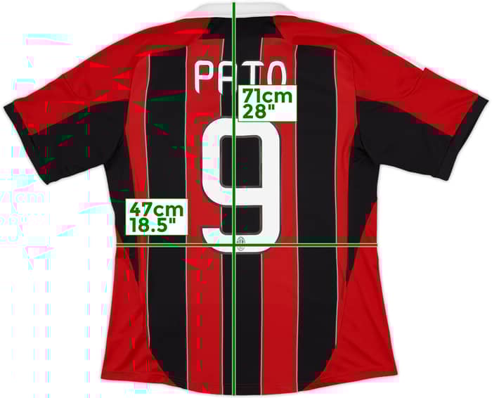 2012-13 AC Milan Home Shirt Pato #9 - 8/10 - (M)