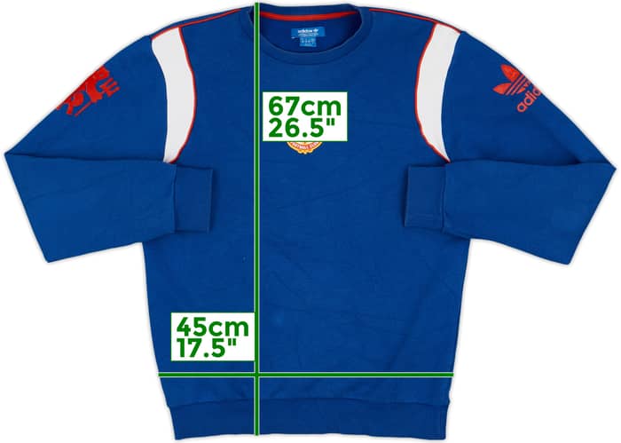 2016-17 Manchester United adidas Originals Retro Sweat Top - 7/10 - (S)